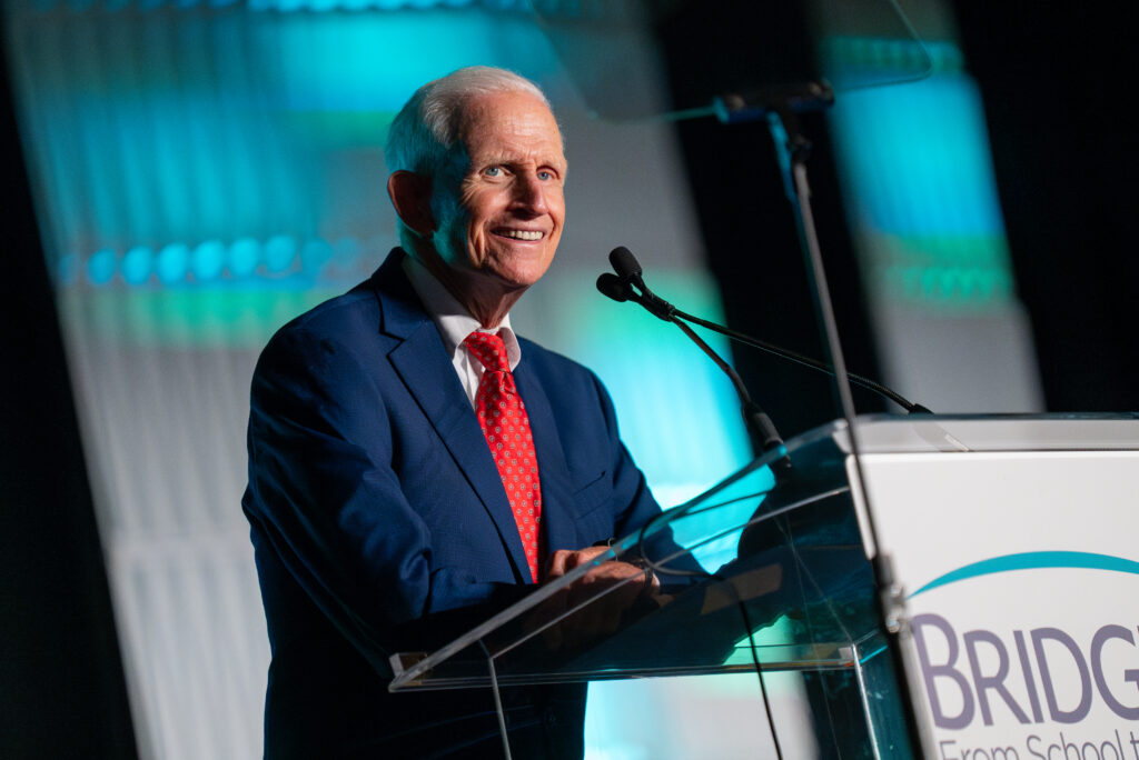 Richard E. Marriott speaking at the Bridges Gala